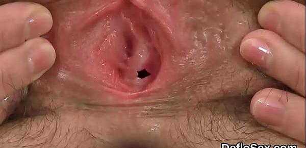  Ardent nympho fingers juicy vagina until she is coming